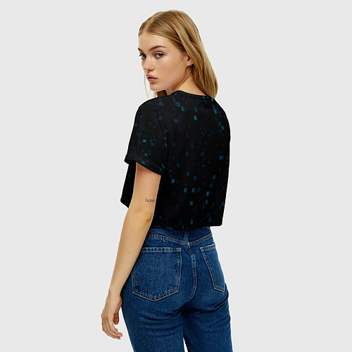 Женский топ Color dark blue khaki / 3D-принт – фото 4
