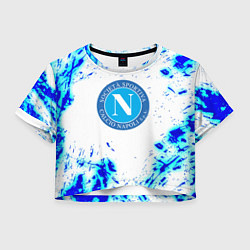 Футболка 3D укороченная женская Наполи текстура краски, цвет: 3D-принт