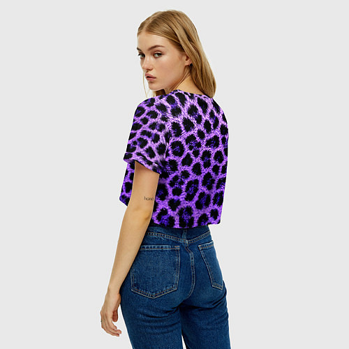 Женский топ Леопардовый фиолетовый / 3D-принт – фото 4