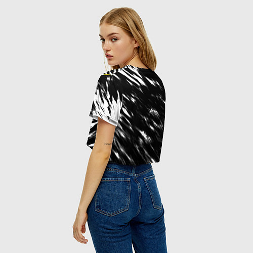 Женский топ Borussia штрихи красок текстура / 3D-принт – фото 4