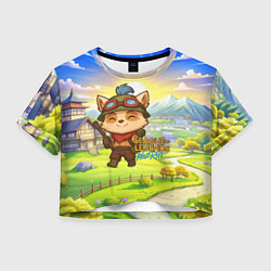 Футболка 3D укороченная женская League of legends Тимо, цвет: 3D-принт