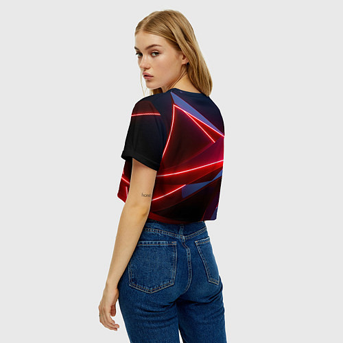 Женский топ Neon laser red / 3D-принт – фото 4