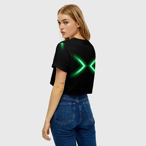 Женский топ Neon green lines / 3D-принт – фото 4