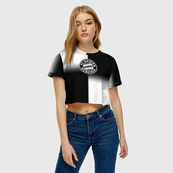 Футболка 3D укороченная женская Бавария Мюнхен геометрия градиент, цвет: 3D-принт — фото 2