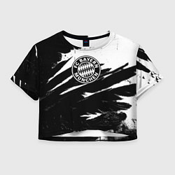 Футболка 3D укороченная женская Бавария Мюнхен крылья краски, цвет: 3D-принт