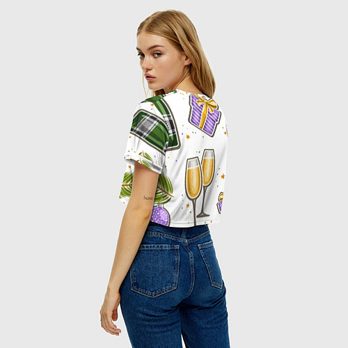 Женский топ Новогодний вайб / 3D-принт – фото 4