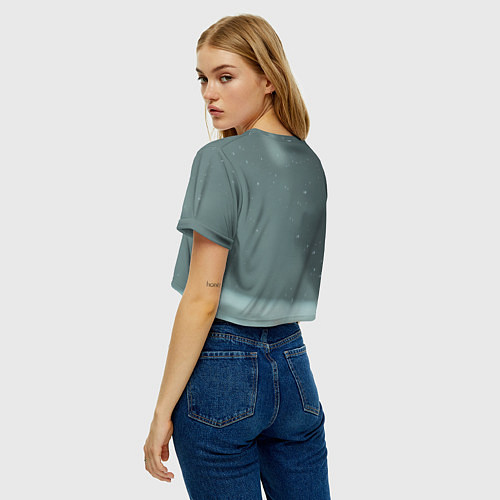 Женский топ Лошадь в новогодней шапке / 3D-принт – фото 4