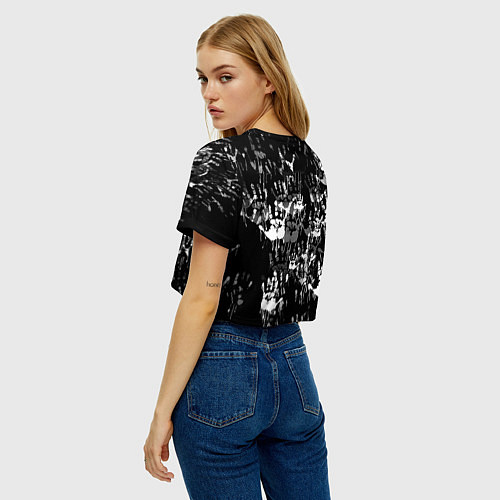 Женский топ Ювентус текстура руки краски / 3D-принт – фото 4