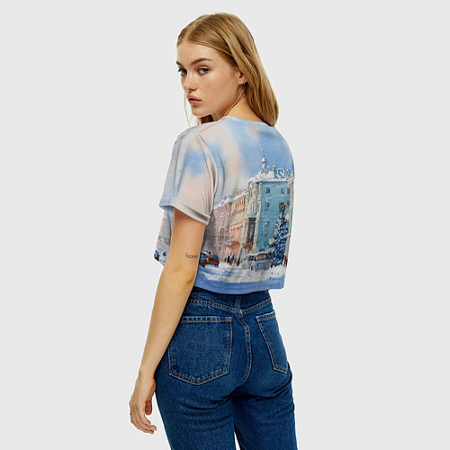 Женский топ Зимний Питер / 3D-принт – фото 4