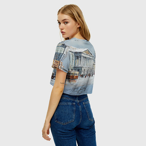 Женский топ Зимний Питер красками / 3D-принт – фото 4