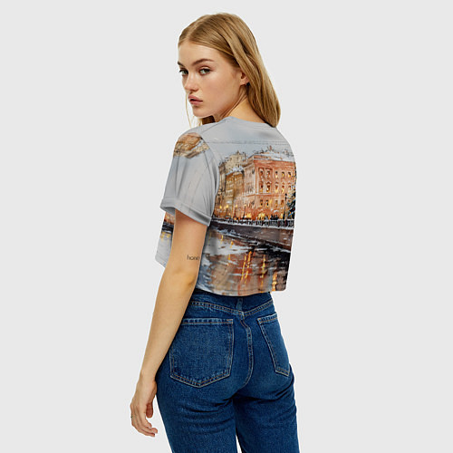 Женский топ Новогодняя елка в Питере / 3D-принт – фото 4