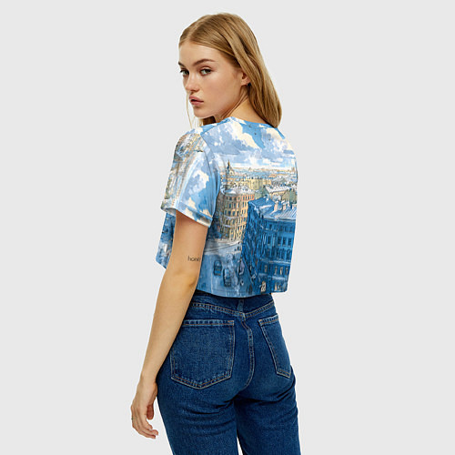 Женский топ Зимний утренний Питер / 3D-принт – фото 4