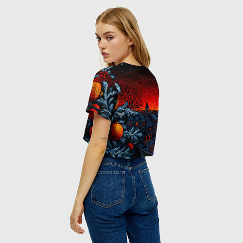 Женский топ Новый год в ночном городе / 3D-принт – фото 4