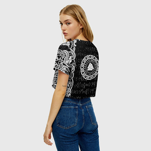 Женский топ Волки воины с символикой / 3D-принт – фото 4