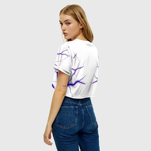 Женский топ Color white purple / 3D-принт – фото 4