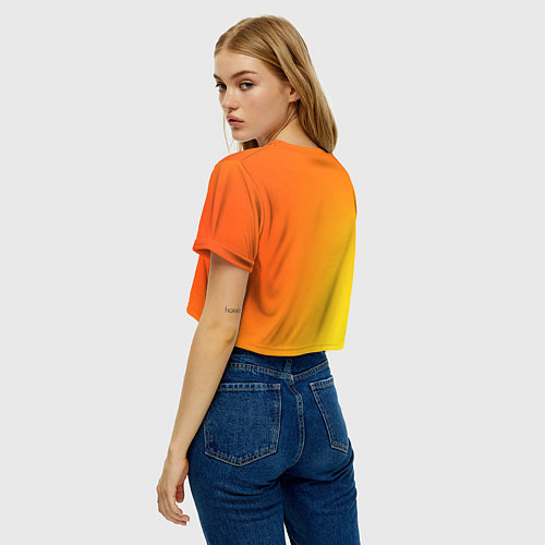 Женский топ Color orange red / 3D-принт – фото 4
