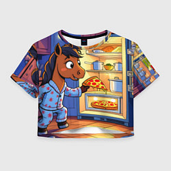Женский топ Лошадка и пицца