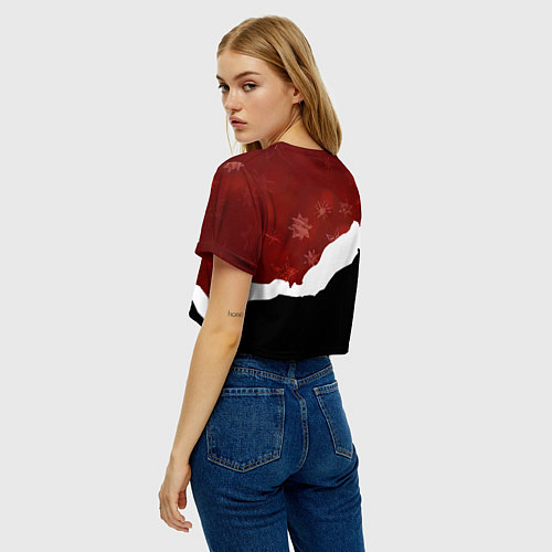 Женский топ Злой дед мороз красный и черный / 3D-принт – фото 4