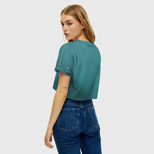 Женский топ Новогодний недовольный бульдог / 3D-принт – фото 4