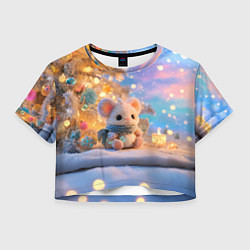 Женский топ Новогодняя милая мышка