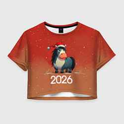 Женский топ Новый год - лошадка 2026