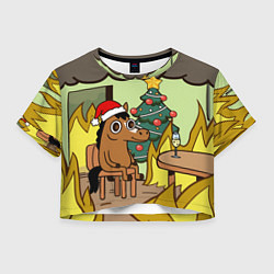 Женский топ Конь среди огня - this is fine