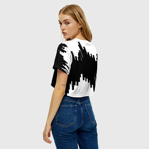 Женский топ Реал Мадрид белая геометрия / 3D-принт – фото 4