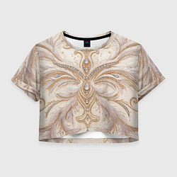 Женский топ Перламутровый орнамент с перьями