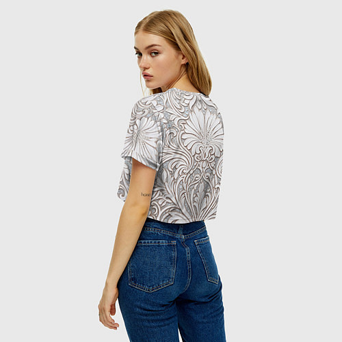 Женский топ Вензельные цветы / 3D-принт – фото 4