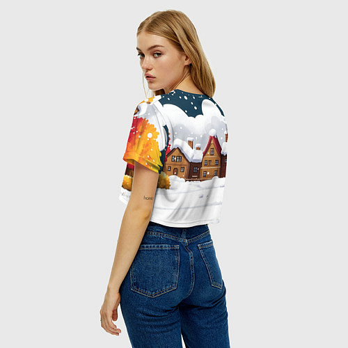 Женский топ Новогодняя лошадка с мешком подарков / 3D-принт – фото 4