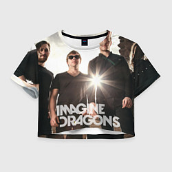 Футболка 3D укороченная женская Imagine Dragons, цвет: 3D-принт