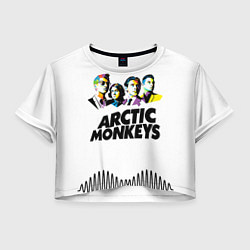Футболка 3D укороченная женская Arctic Monkeys: Music Wave, цвет: 3D-принт