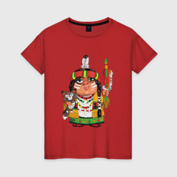 Женская футболка Забавные Индейцы 9