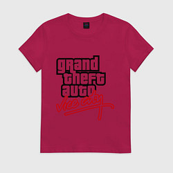 Футболка хлопковая женская GTA Vice City, цвет: маджента