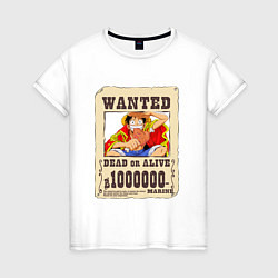 Женская футболка Wanted Luffy