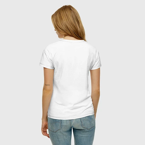 Женская футболка Превед! (Рисунок медвед) / Белый – фото 4