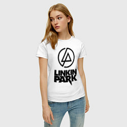 Футболка хлопковая женская Linkin Park, цвет: белый — фото 2