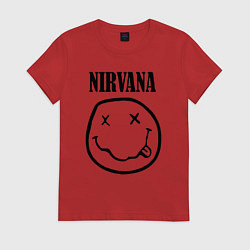 Футболка хлопковая женская Nirvana, цвет: красный