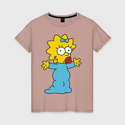 Женская футболка Maggie Simpson