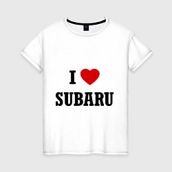 Женская футболка I love Subaru