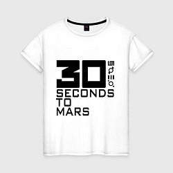 Футболка хлопковая женская 30 Seconds To Mars, цвет: белый