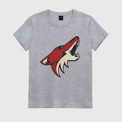 Футболка хлопковая женская Phoenix Coyotes, цвет: меланж