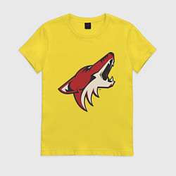 Футболка хлопковая женская Phoenix Coyotes, цвет: желтый