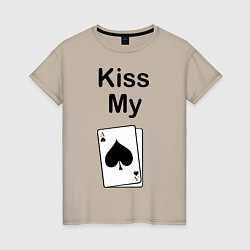 Женская футболка Kiss my card