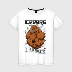 Футболка хлопковая женская Iceberg: Street Athletic, цвет: белый