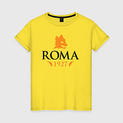 Футболка хлопковая женская AS Roma 1927, цвет: желтый