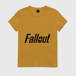 Футболка хлопковая женская Fallout, цвет: горчичный