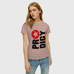 Футболка хлопковая женская Prodigy Star, цвет: пыльно-розовый — фото 2