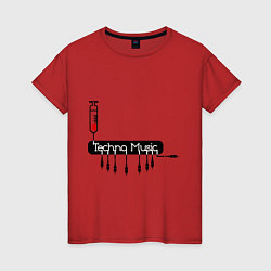 Женская футболка Techno Music Dope