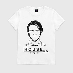 Футболка хлопковая женская House MD: Surgeon, цвет: белый